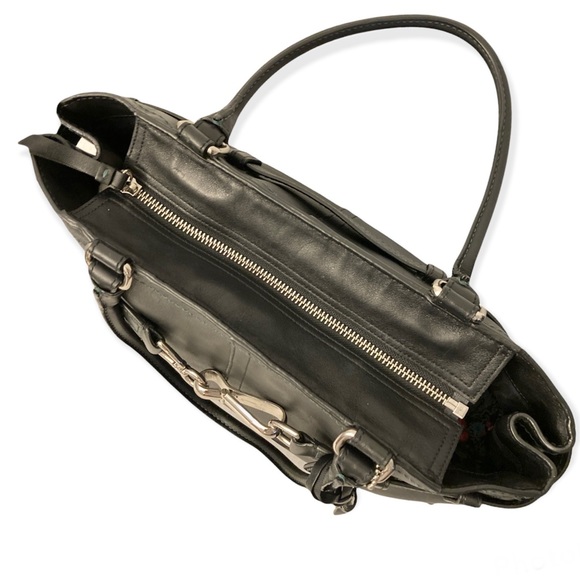 Coach Hampton Carryall Black Leather Shoulder Bag - Picture 4 of 8